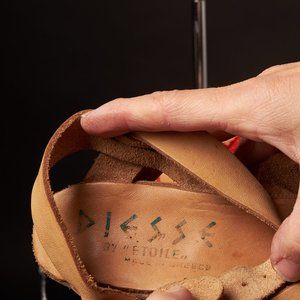 1970s Leather and Suede Platform Sandals